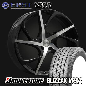 ERST VS5-R ブラックポリッシュ 18インチ ブリジストンスタッドレスタイヤセットV40(MB/MD)用