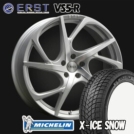 ERST VS5-R シルバーポリッシュ 18インチ ミシュランスタッドレスタイヤセットV40(MB/MD)用