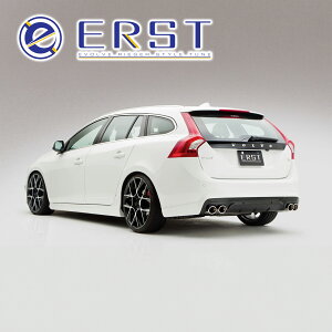 【10/25限定ポイント3倍】VOLVO ボルボ V60 2014年~ ERST エアスト エアロパーツ 3Pスペシャルセット(フロントリップスポイラー/センターフラップ/サイドステップ/リアスカート)+マフラーカッター