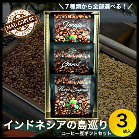 インドネシア 島 めぐり コーヒー豆 【厳選】 純 アラビカ豆 豆 MAU COFFEE コーヒー豆 100g 3袋 コーヒー コーヒー 珈琲 コーヒーギフト ギフト コーヒープチギフト コーヒーギフトおしゃれ