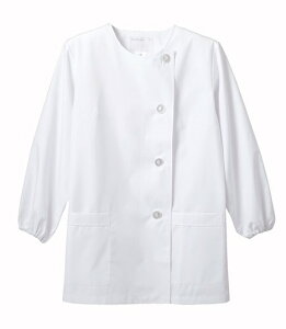 業務用 調理衣 レディース 女性 長袖 ゴム入り 白 1-021白衣 ユニフォーム 制服 割烹着 エプロン 料理衣 作業着 診療衣 前掛け 調理 厨房 キッチン 作業衣 料理人 コック S M L LL 3L 4L 5L 職人 和食