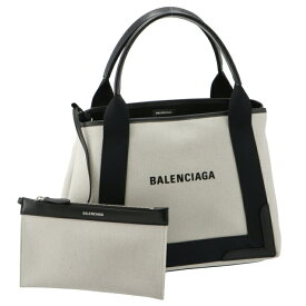 バレンシアガ BALENCIAGA トートバッグ ネイビー カバ スモール キャンバス バッグ NAVY CABAS S ホワイト 339933 2HH3N 9260【2021AW SALE】