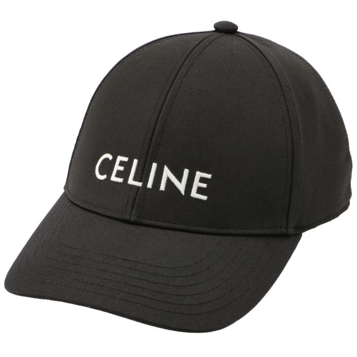 セリーヌ ロゴ コットン ベースボールキャップ 2021年新作入荷 帽子 ブラック 242N ついに再販開始 BLACK 2021年秋冬新作 CELINE 2AUA1 38NO