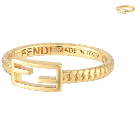 フェンディ FENDI リング BAGUETTE FFロゴ 0.3cm幅 リンクチェーン 指輪 2024年春夏新作 8AG982 B08