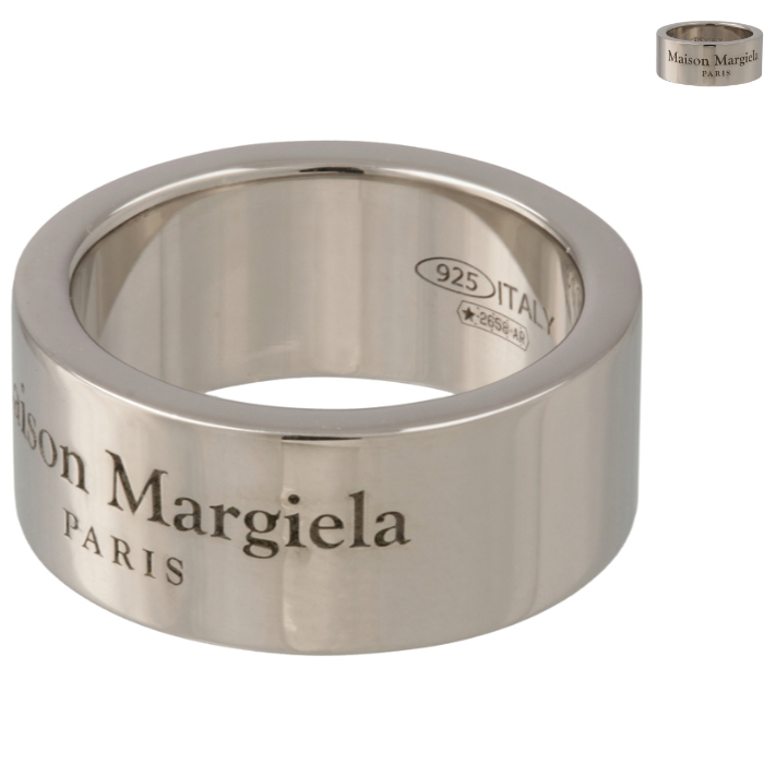 本物保証】 メゾン マルジェラ MAISON MARGIELA ロゴ リング 8mm 指輪