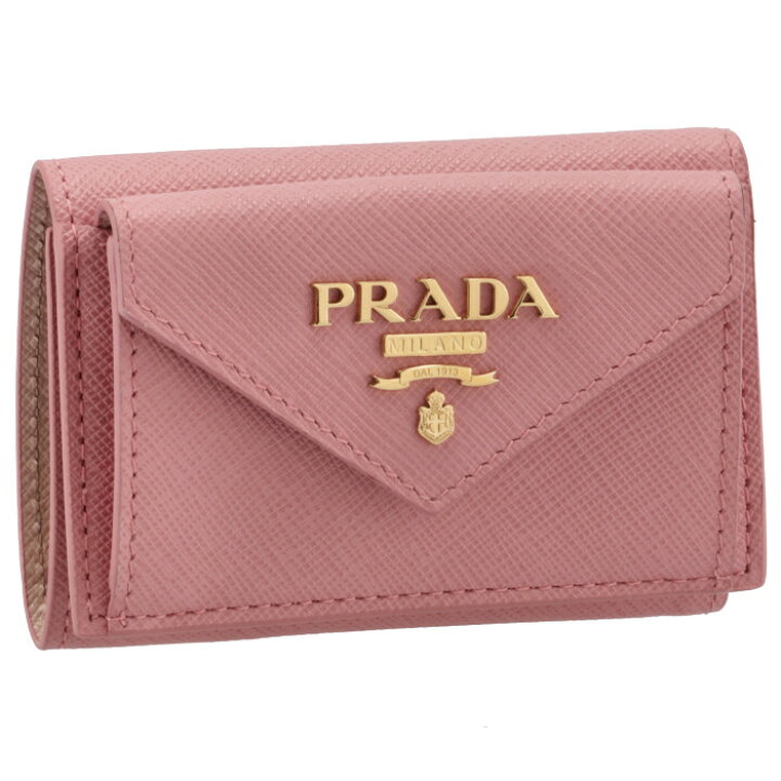 楽天市場 プラダ Prada 財布 三つ折り サフィアーノ バイカラー ミニ財布 ピンク ベージュ 1mh021 Zlp Fz3 お姉さんagehaブランドモール