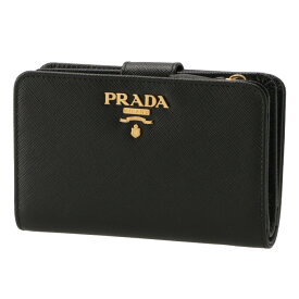 プラダ PRADA 財布 二つ折り サフィアーノ レディース 二つ折り財布 ブラック 1ML225 QWA 002【CP-1500】