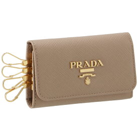 プラダ PRADA キーケース 4連 レディース サフィアーノ ベージュ系 1PG004 QWA 236【CP-1500】