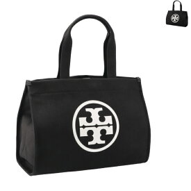 トリーバーチ TORY BURCH トートバッグ ELLA TOTE コットンキャンバス エラトート ダブルTロゴ 148792 0001