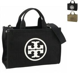 トリーバーチ TORY BURCH トートバッグ スモール ELLA TOTE コットンキャンバス エラトート ダブルTロゴ ショルダー 153381 0001