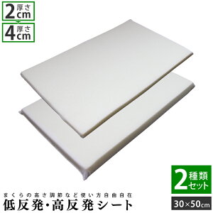 選べる 高さ調整シート (2+4cm) セット 30×50cm 枕用 | 枕 高反発 低反発 高反発枕 低反発枕 安眠 快眠 安眠グッズ 快眠グッズ 高さ調整 高さ調節 硬め 高め 低め 便利グッズ ウレタンシート 高反