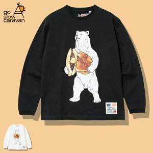 20%OFF / ゴースローキャラバン go slow caravan | 超ヘビーUSA/C どら焼きクマロングスリーブ TEE | 332802 | 2024秋冬 | ネコポス配送