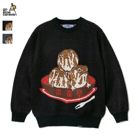 20%OFF / ゴースローキャラバン go slow caravan | アメフクラガエル雨福亭 IMPACT ジャガードニット セーター | 336106 | ユニセックス | 2024秋冬