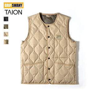10%OFF�N�[�|���Ώ� / �O���b�v�X���j�[ GRIP SWANY / TAION X GRIP SWANY DOWN VEST / TAION-GRIPSWANY-VT01 / �ۉ��� / �_�E���x�X�g / ���o�[�V�u�� / 800�t�B���p���[ / 2025�H�~