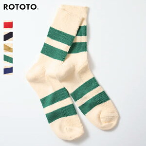 10%OFF�N�[�|���Ώ� / ���g�g ROTOTO / RECYCLED COTTON STRIPE SOCKS ���T�C�N���R�b�g�� �X�g���C�v �\�b�N�X / R1619 / ���j�Z�b�N�X / ���{�� / 2025�H�~ / �l�R�|�X�Ή�