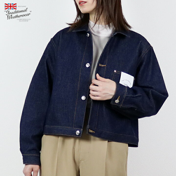 ワークジャケット traditional weatherwear デニム メンズファッション Traditional Weatherwear その他ジャケット ワークジャケット BLK サイズ40 黒