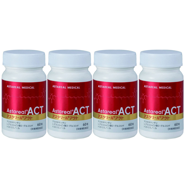 アスタリールACT 4本　(240粒 約120日分) 栄養補助食品　アスタキサンチン サプリ サプリメント トコトリエノール ACT2