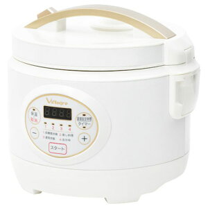 【長期保証付】ビアレグレ VI-RCL3A-WT ホワイト 糖質カット炊飯器 5合