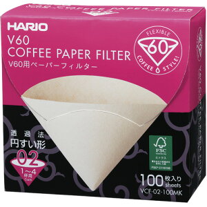 �n���I HARIO V60�p�y�[�p�[�t�B���^�[02M 100�������� VCF-02-100MK