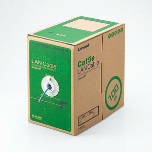 �G���R��(ELECOM) LD-CT2/BU100/RS �u���[ EU RoHS�w�ߏ��� LAN�P�[�u�� Cat5e �P�� 100m