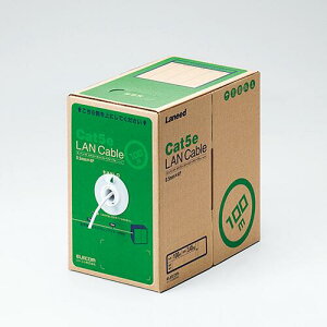 �G���R��(ELECOM) LD-CT2/WH100/RS �z���C�g EU RoHS�w�ߏ��� LAN�P�[�u�� Cat5e �P�� 100m
