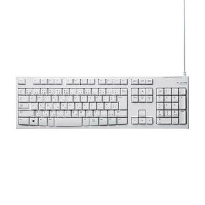 �G���R��(ELECOM) TK-FCM062WH �z���C�g USB�ڑ� �X�^���_�[�h�L�[�{�[�h