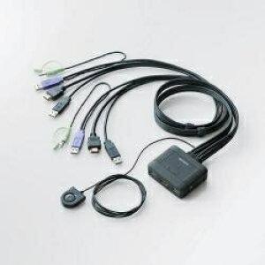 �G���R�� ELECOM KVM-HDHDU2 �p�\�R���ؑ֊� USB 2��ؑ� KVMHDHDU2