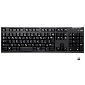 �G���R��(ELECOM) TK-FDM063TBK �u���b�N 2.4GHz���C�����X�t���L�[�{�[�h