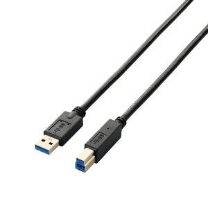�G���R��(ELECOM) USB3-AB20BK �u���b�N USB3.0�P�[�u�� A-B 2m