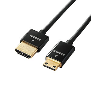 �G���R��(ELECOM) DGW-HD14SSM15BK �u���b�N �J�����ڑ��pHDMI Mini�P�[�u�� 1.5m