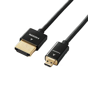 �G���R��(ELECOM) DGW-HD14SSU15BK �u���b�N �J�����ڑ��pHDMI Micro�P�[�u�� 1.5m