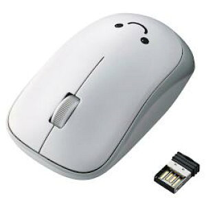 �G���R��(ELECOM) M-IR07DRWH �z���C�g 2.4GHz�ڑ� �ԊO��LED 3�{�^��