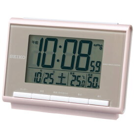 セイコー(SEIKO) SQ698P 電波目覚まし時計 温度・湿度表示付