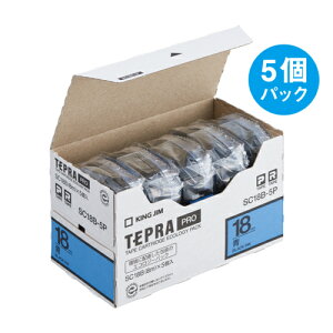�L���O�W��(KING JIM) �e�v��PRO 5�� �J���[���x�� �p�X�e�� �� ������ 18mm SC18B-5P