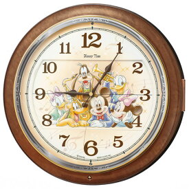 セイコー(SEIKO) FW587B(茶マーブル模様) DISNEY(ディズニー) ミッキー&フレンズ 電波掛時計