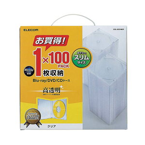�G���R�� ELECOM CCD-JSCS100CR �N���A Blu-ray/DVD/CD�P�[�X �X���� PS 1�����[ CCDJSCS100CR