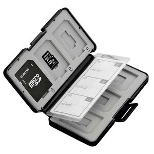 �G���R��(ELECOM) CMC-SDCPP12BK �u���b�N SD/microSD�J�[�h�P�[�X �v���X�`�b�N�^�C�v