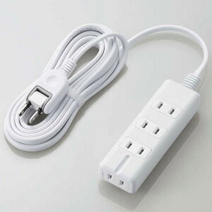 �G���R��(ELECOM) T-KM01-2430WH �z���C�g ���K�[�h�t���΃^�b�v �����R�[�h 2�s�� 4�� 3m
