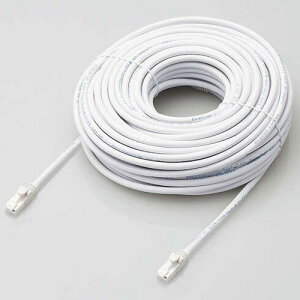 �G���R�� ELECOM LD-GPAT/WH30/RS �z���C�g Cat6A LAN�P�[�u�� 30m LDGPATWH30R
