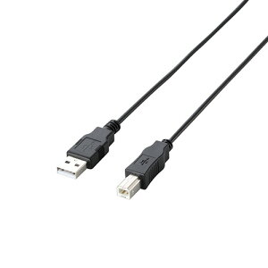 �G���R��(ELECOM) U2C-JB20BK �u���b�N USB2.0�P�[�u�� A-B 2m