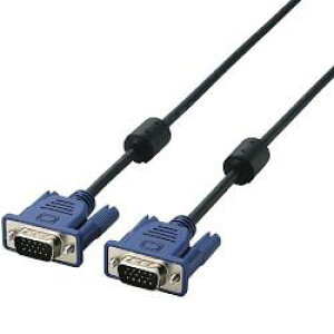 �G���R��(ELECOM) CAC-50BK/RS �u���b�N �f�B�X�v���C�P�[�u�� D-Sub15�s���~�j 5m