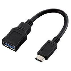 �G���R��(ELECOM) USB3-AFCM01BK �u���b�N USB Type-C�I�X-USB3.1 Standard-A���X �ϊ��P�[�u��