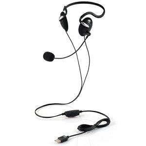 �G���R��(ELECOM) HS-NB03SUBK �u���b�N �����p �l�b�N�o���h�^�w�b�h�Z�b�g �_�C�i�~�b�N�^ USB�ڑ�/�L��1.8m