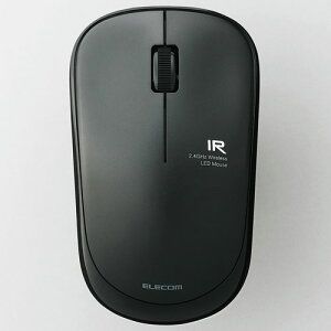 �G���R��(ELECOM) M-IR07DRBK �u���b�N 2.4GHz�ڑ� �ԊO��LED 3�{�^��