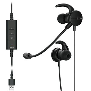 �G���R�� ELECOM HS-EP101UNCBK �u���b�N �C���z���^ ���� �}�C�N�t���w�b�h�Z�b�g �~���[�g�@�\�t HSEP101UNCBK