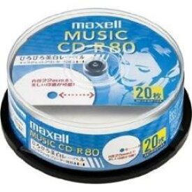 マクセル(maxell) CDRA80WP.20SP 音楽用 CD-R 80分 1回録音 プリンタブル 20枚