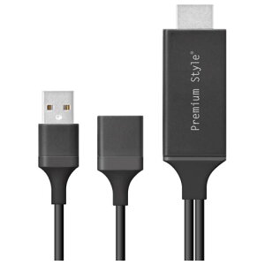 PGA PG-IPTV01BK �u���b�N iPhone/iPad�p HDMI�~���[�����O�P�[�u�� 1.05m