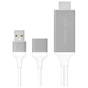 PGA PG-IPTV02WH �z���C�g iPhone/iPad�p HDMI�~���[�����O�P�[�u�� 1.05m
