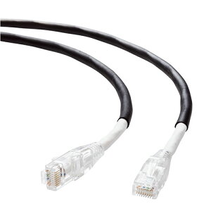 �G���R�� ELECOM LD-GPAOS/BK20 �u���b�N LAN�P�[�u�� CAT6A 20m ���O�p ���� 10Gbps �X�g���[�g LDGPAOSBK20