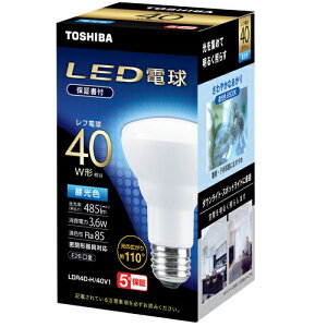 東芝(TOSHIBA) LDR4D-H/40V1 LED電球 昼光色 E26口金 40W形相当 485lm